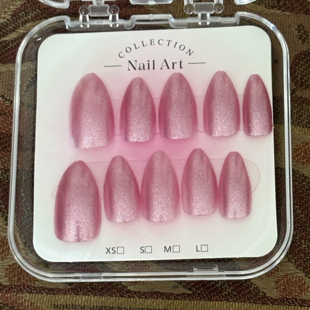 Pink Shimmer Press-On Nails